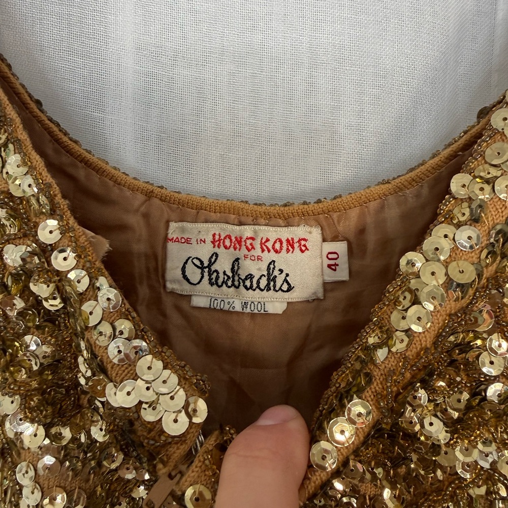 ✦✨ Golden Mardi Gras Beaded Fringe Tank ✨✦ - Picture 6 of 6
